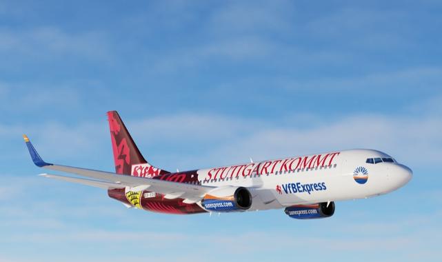 SunExpress özel tasarımlı uçağıyla VfB Stuttgart takımını Berlin'e taşıyacak