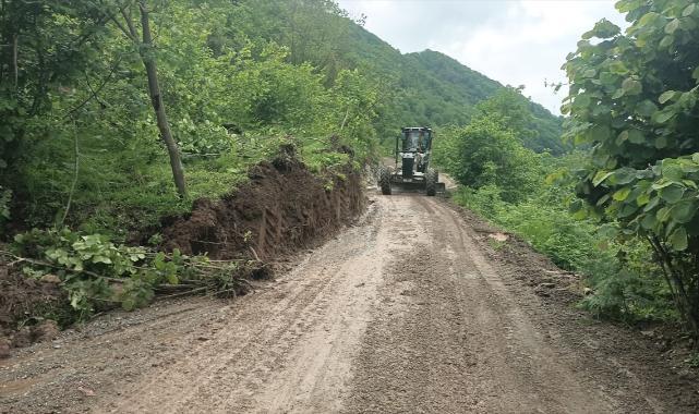 Trabzon'un bazı ilçelerinde yağış etkili oldu