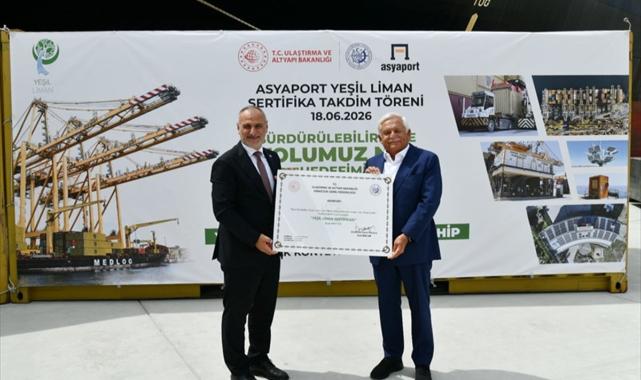 Asyaport, "Yeşil Liman Sertifikası" aldı