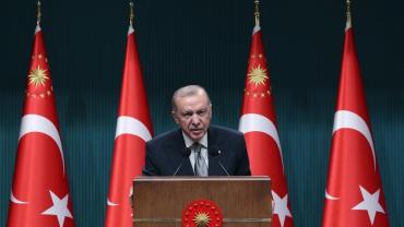 Cumhurbaşkanı Recep Tayyip Erdoğan, Kabine toplantısının ardından açıklama yapıyor.